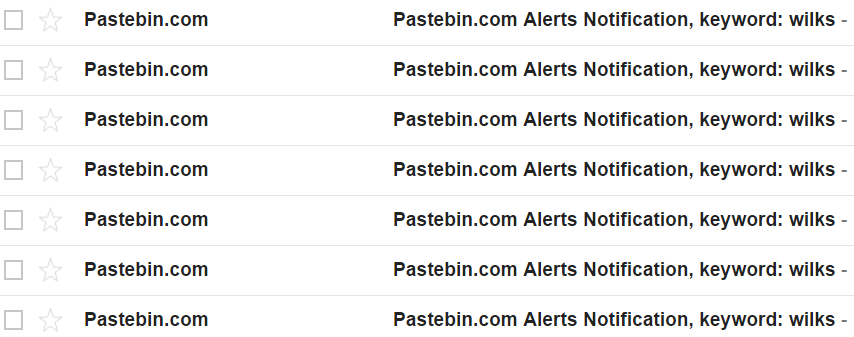 pastebin alerts